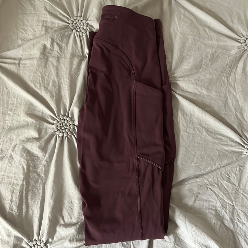 Purple Lululemon running leggings
